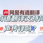 有道翻译支持同声传译吗？