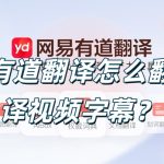 有道翻译怎么翻译视频字幕？